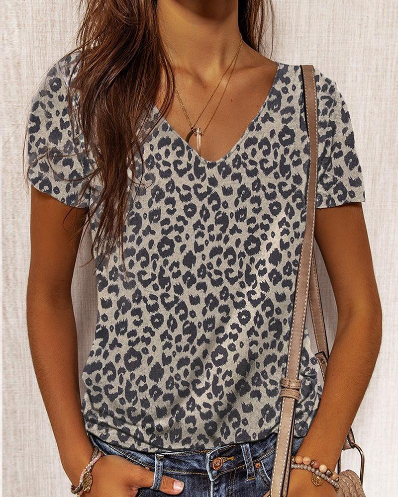 

All Over Print Short Sleeve T-shirts, Leopard