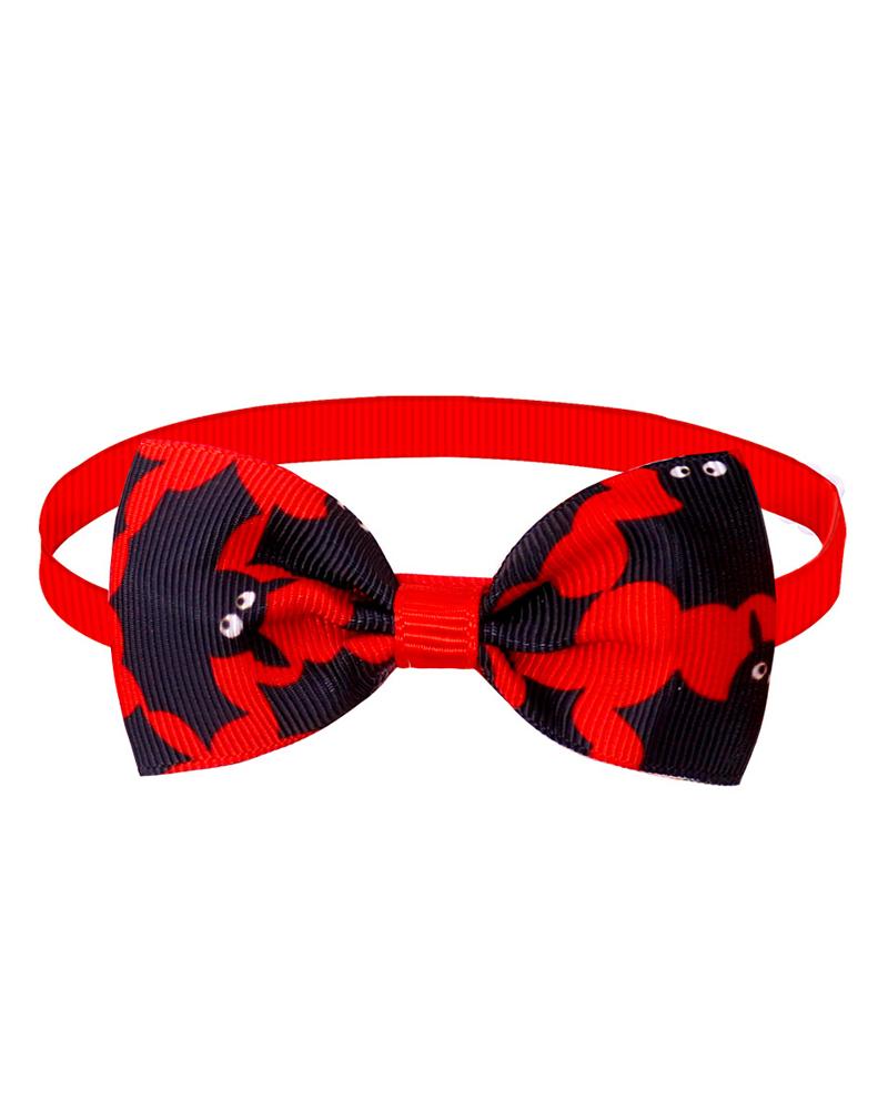 

Halloween Cat Dog Pet Bow Tie Collar Neck Tie Bowtie Halloween Pet Costume Cosplay Decoration Accessories, Style2
