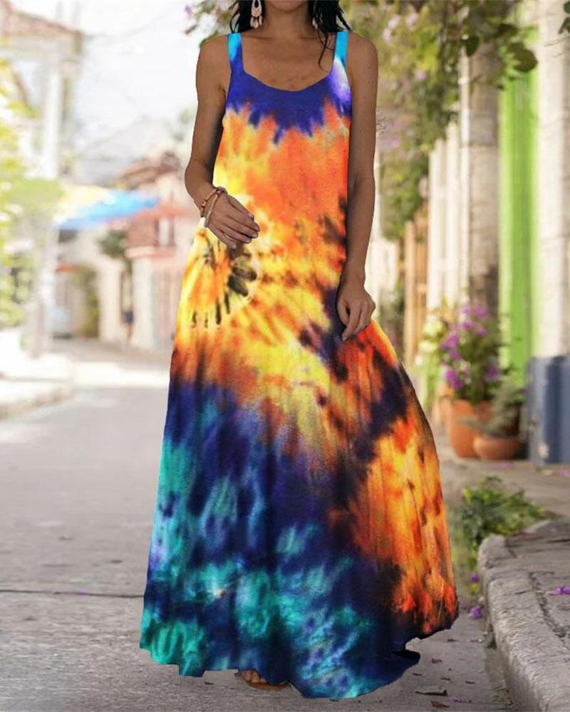 

Thick Strap Butterfly Print Maxi Dress, Yellow