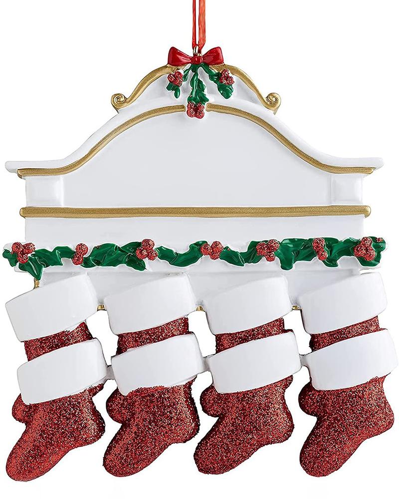 

DIY Personalized White Family Christmas Tree Ornament Winter Tradition Gift Tree Decoration, Style8