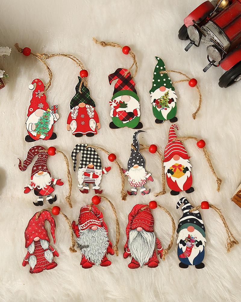 

3PCS/Set Christmas Cute Cartoon Gnomes Hanging Ornament Home Decorations, Style1
