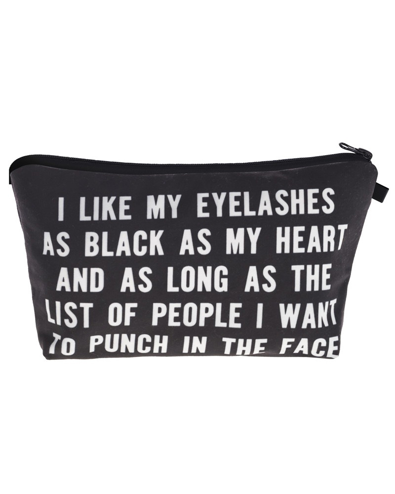 

Letter Print Makeup Bag Portable Cosmetic Beauty Travel Pouch Multifunctional Case Toiletry Organizer, Style4