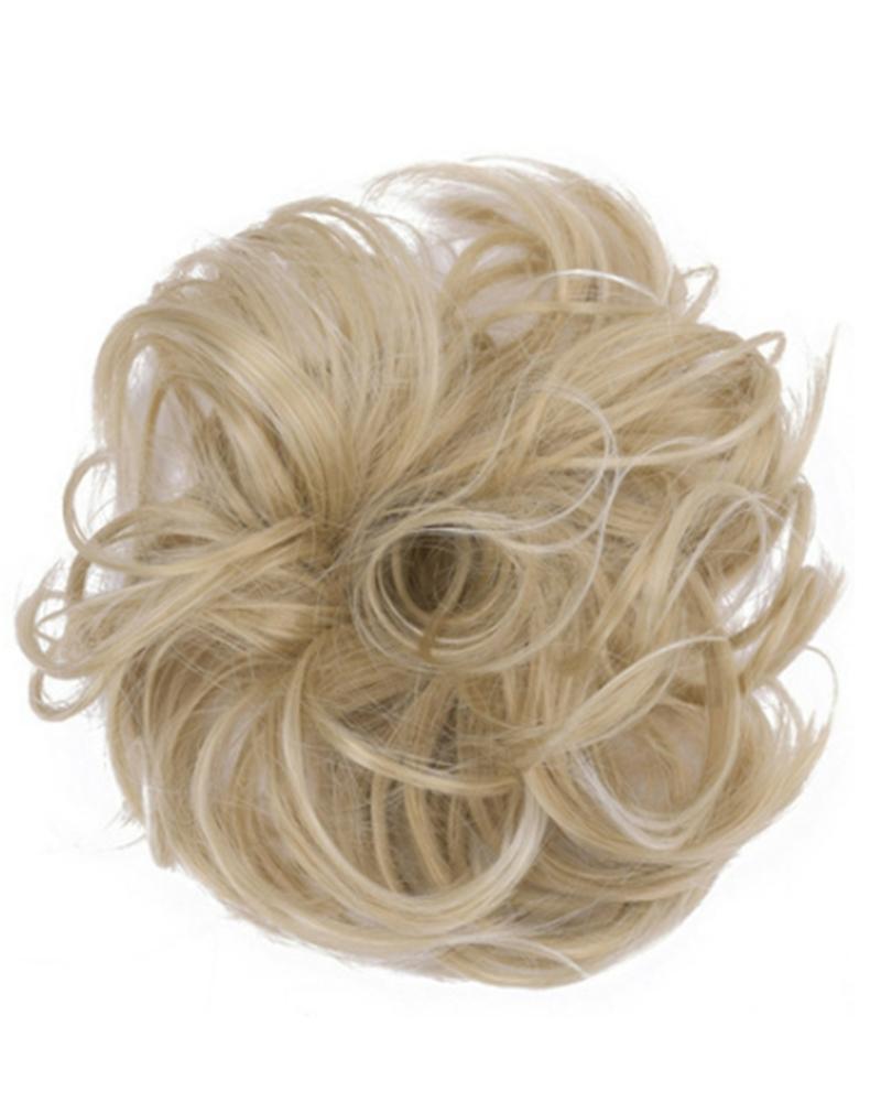 

Messy Chignon With Rubber Band Donut Hair Bun High Temperature Fiber Hairpieces, Style12