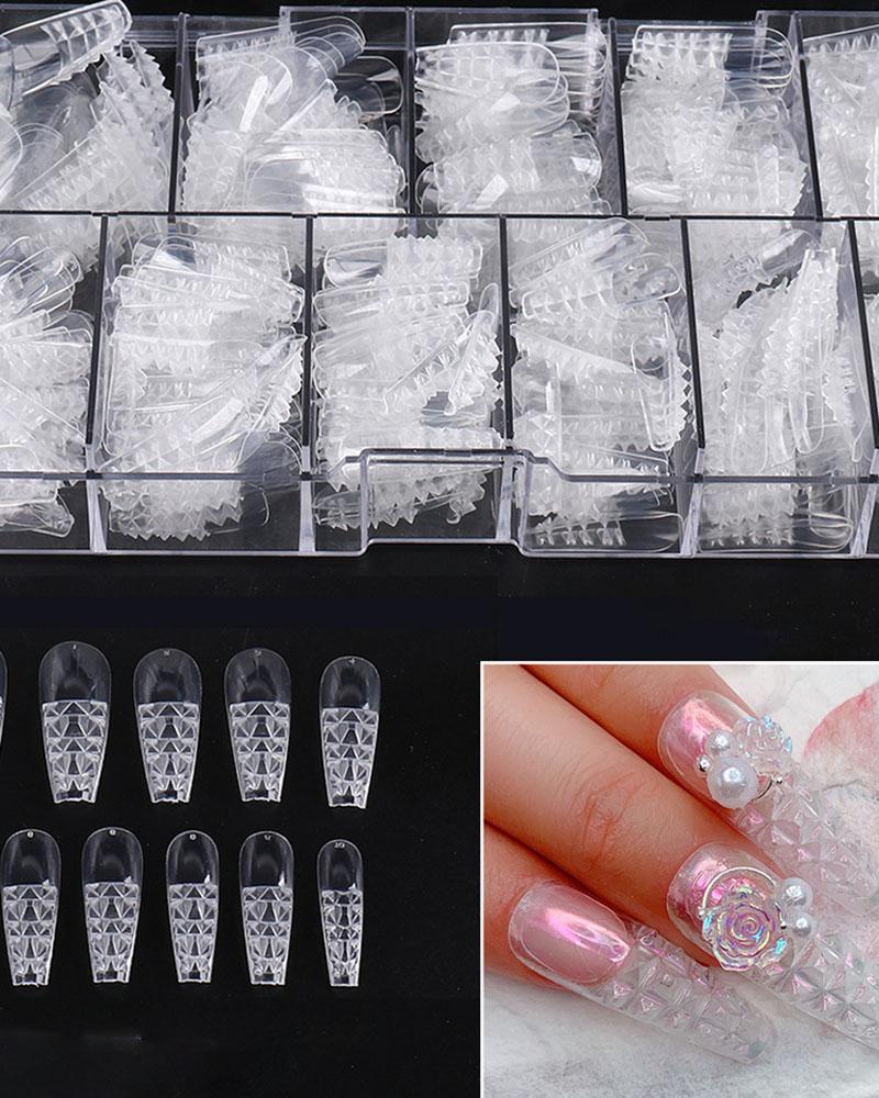 

500pcs Clear Extension Fake Nail, Style2