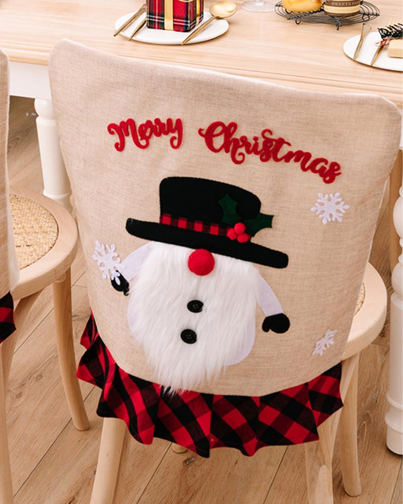 

Christmas Dining Chair Covers Dinner Chair Slipcovers Christmas Chair Seat Back Covers Protector Holidays Home Party Decorations, Style1