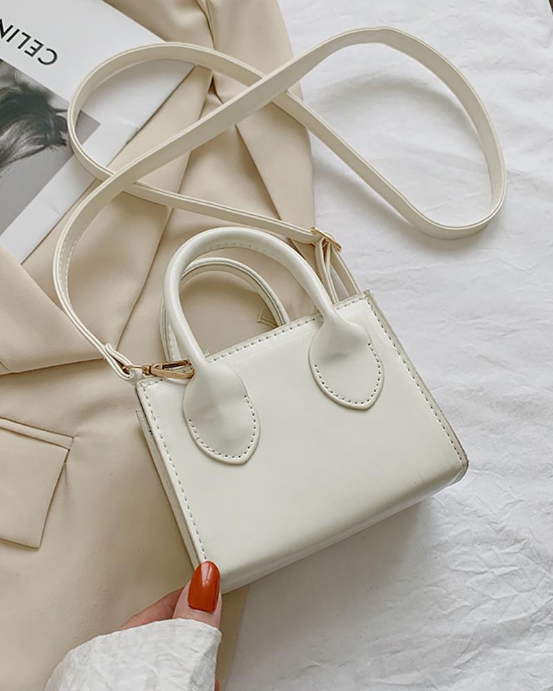 

Vintage Mini Satchel Bag, White