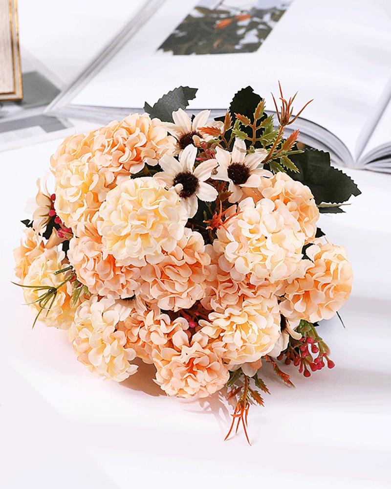 

Artificial Hydrangea Mixed Flowers Silk Bouquet Wedding Party Home Decor, Champagne