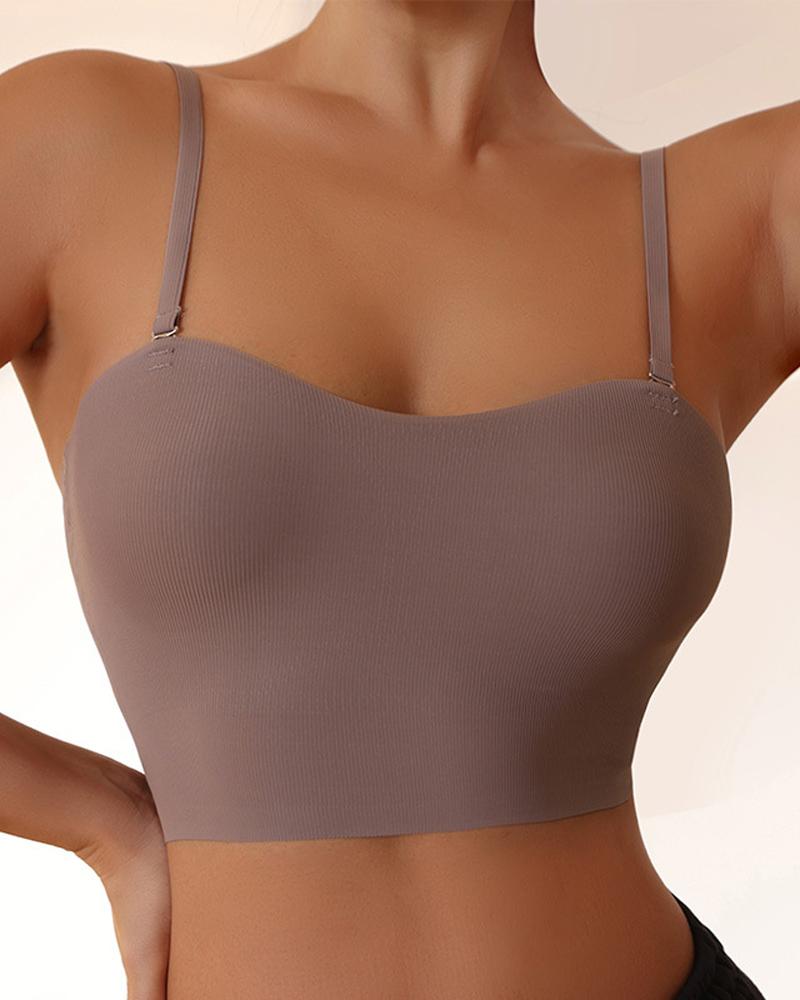

Seamless Push Up Bralette, Dark grey