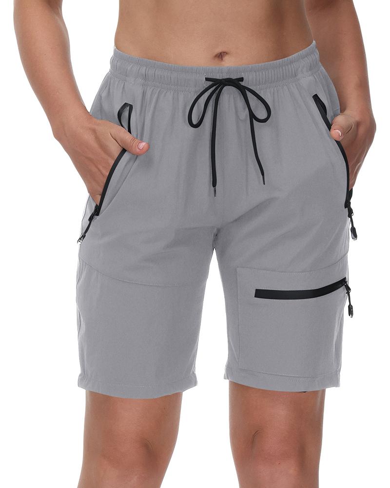 

Drawstring Quick-drying Loose Sport Short Pants, Gray