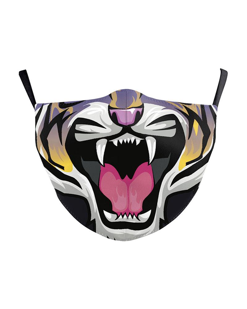 

Animal Mouth Print Breathable Face Mask, Hot pink