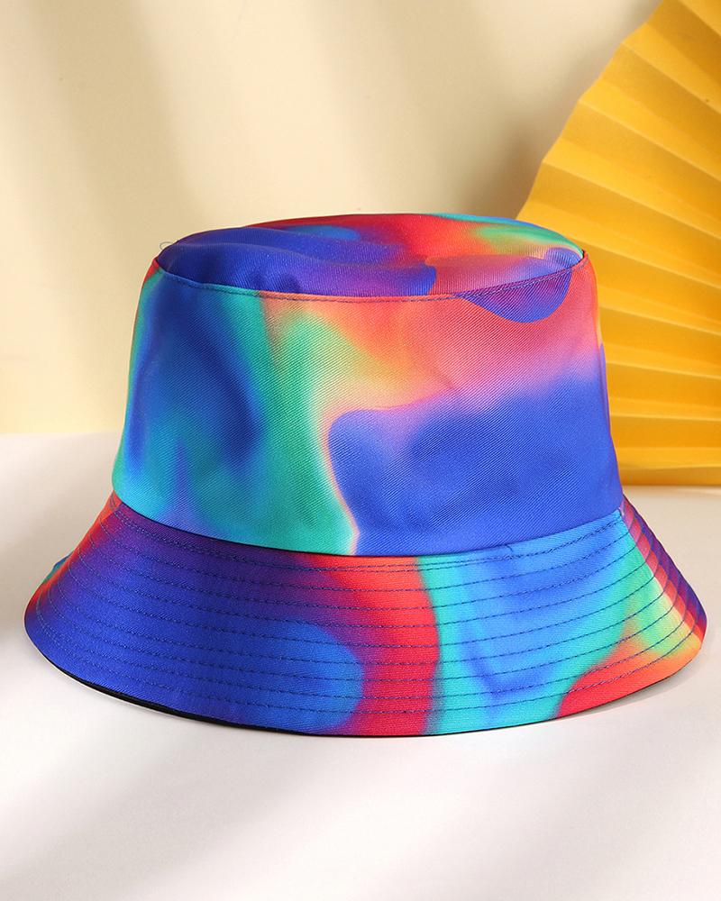 

Tie Dye Print Sun Bucket Hat, Style6