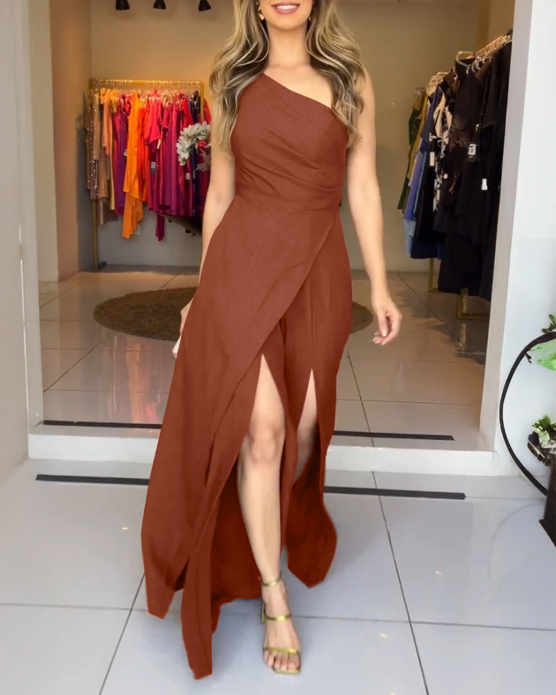 Long Jumpsuit With Adjustable Shoulders