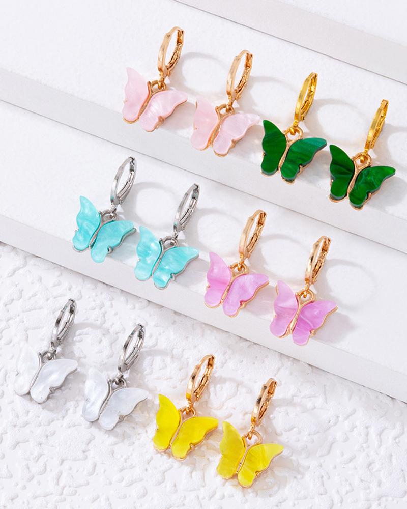 

6Pair Butterfly Shaped Ear Clip, Style1