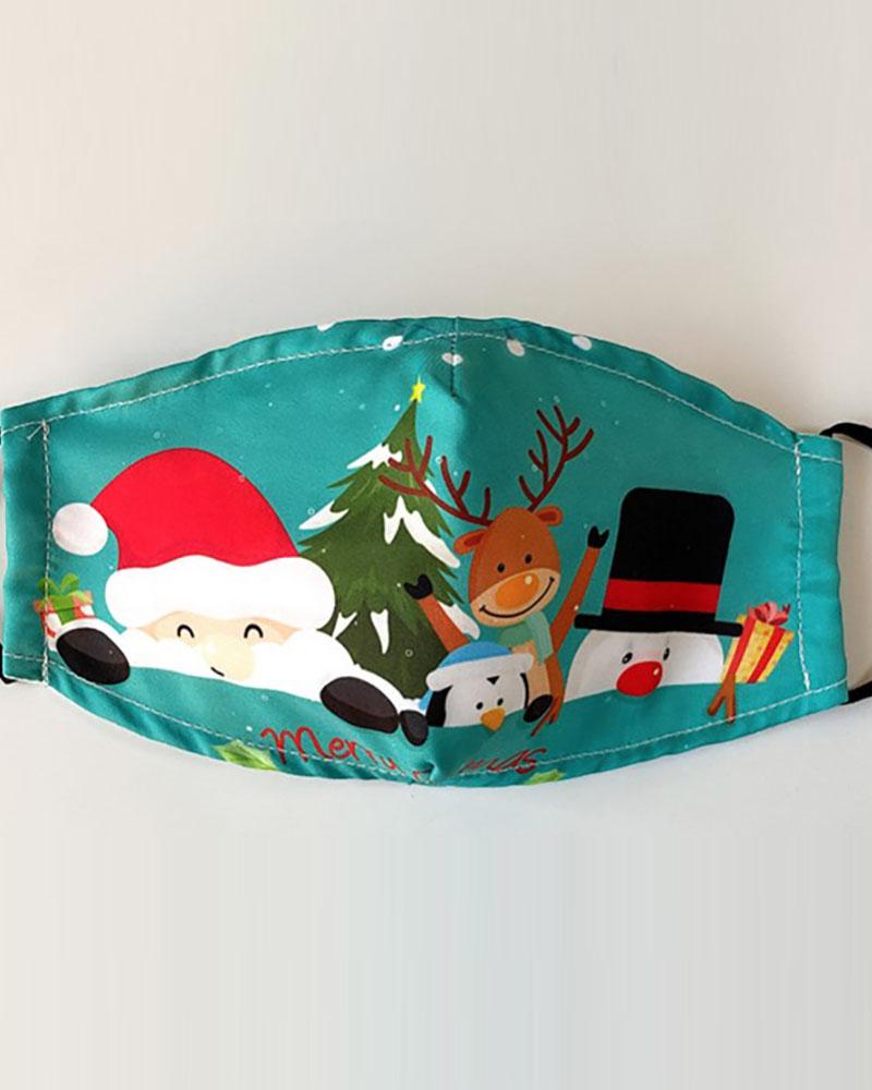 

Christmas Mixed Print Breathable Face Mask, Style8