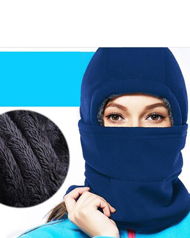 

Plain Outdoor Windproof Winter Bandana, Dark blue