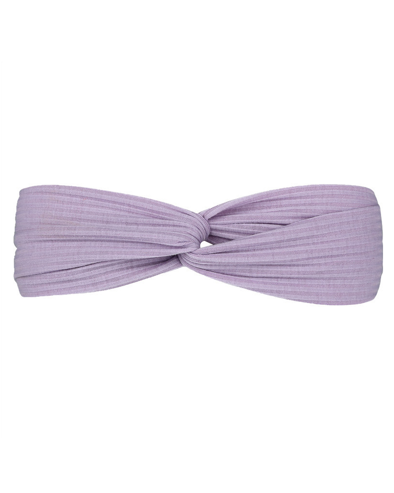 

1pc Bohemian Ruched Twisted Knot Yoga Headband, Purple