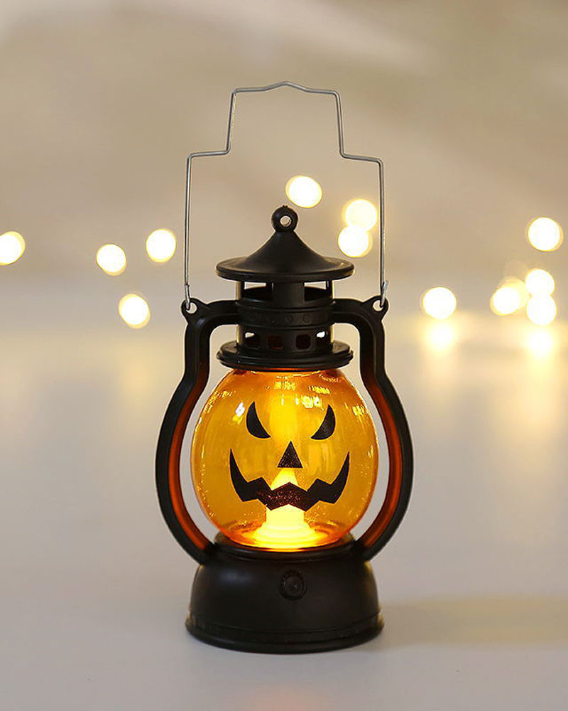 

Halloween Pumpkin Lantern Light Battery Operated Scary Skull Lamp Flameless Flickering Candle Light Halloween Home Table Decoration, Style2