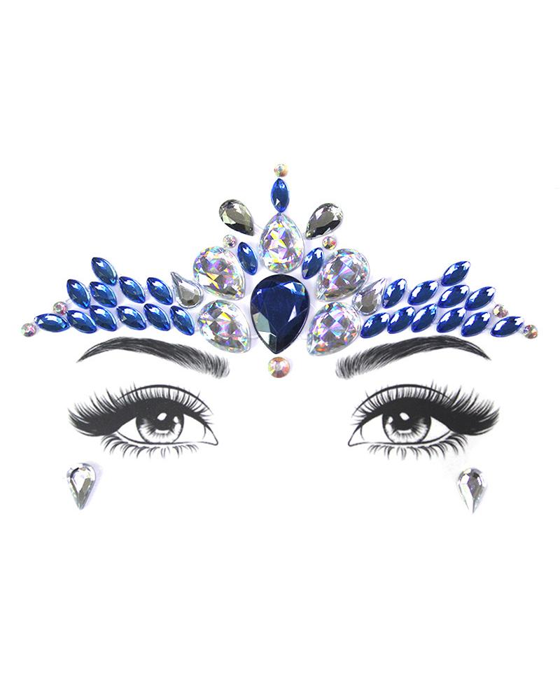 

Face Gems Tattoo Stickers Acrylic Crystal Glitter Stickers, Style5