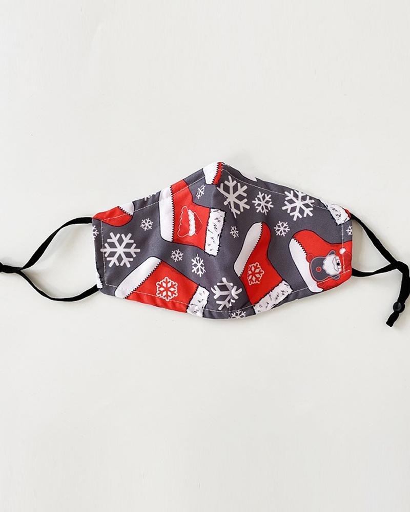 

Christmas Print Valve PM 2.5 Face Mask With Filter For Adult, Style5
