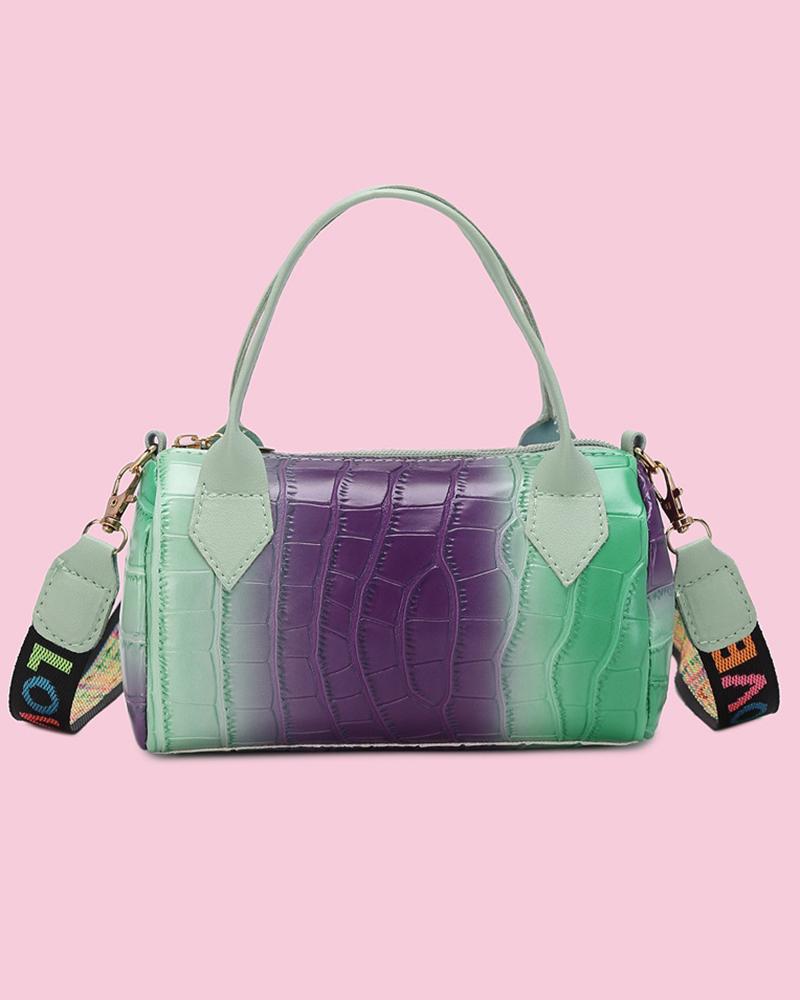 

Ombre Zipper Detail Top Handle Crossbody Bag, Style2