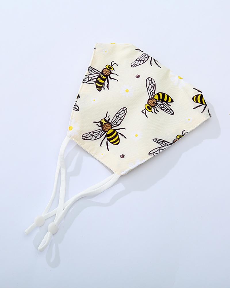 

Butterfly / Daisy / Fruit Print Breathable Mouth Mask, Style4
