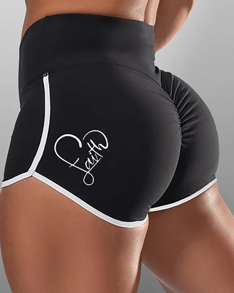 Buy High Waisted Butt Lifting Scrunch Booty Yoga Shorts. Picture