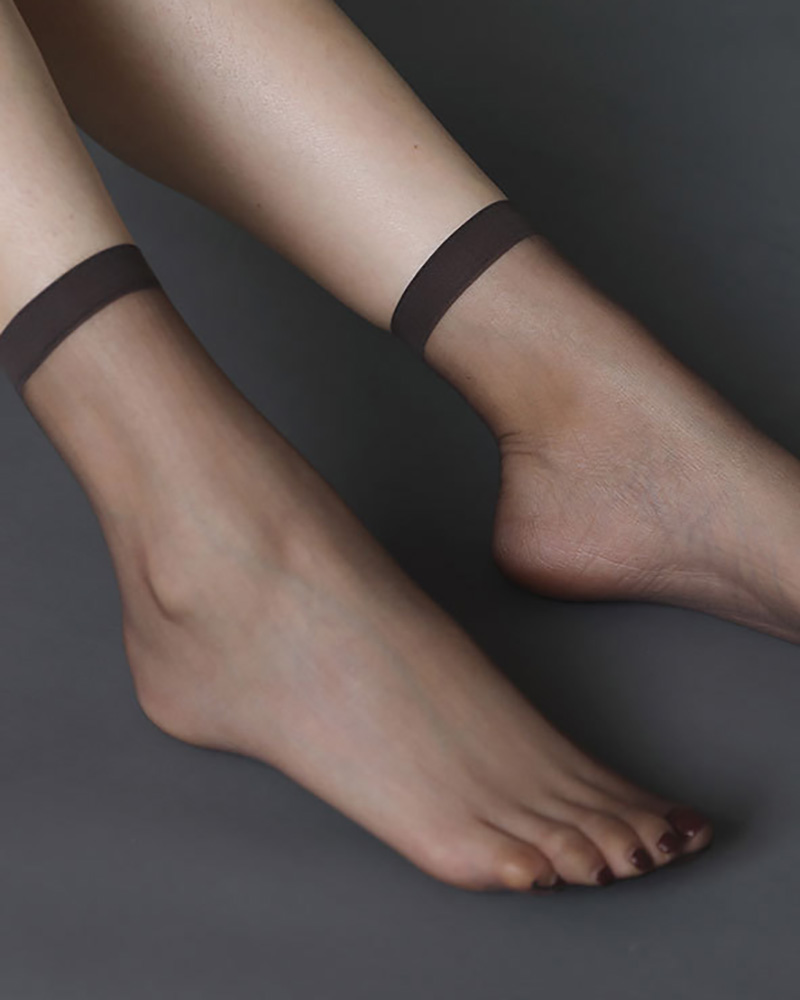 

1Pair Ankle Sheer Short Socks, Black