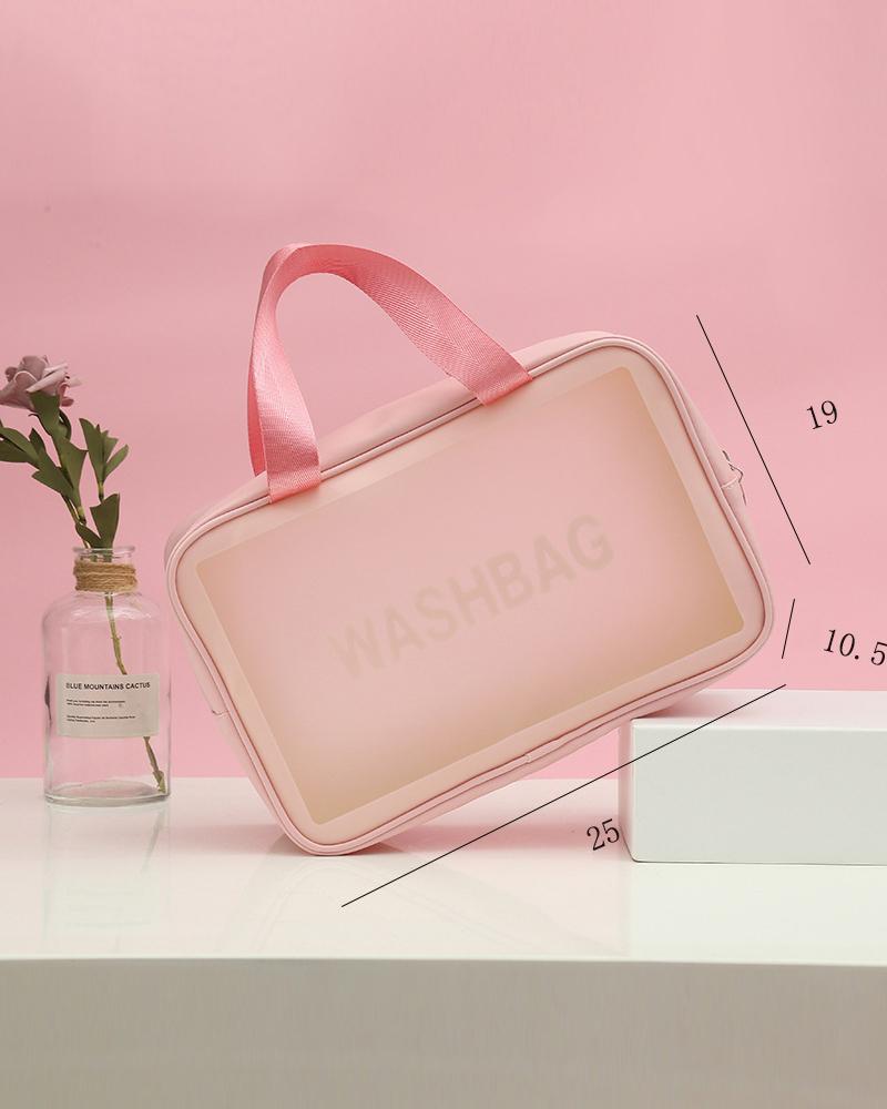 

Clear Makeup Bag Cosmetic Bag Portable Travel Beauty Bag Multifunctional Toiletry Organizer, Pink