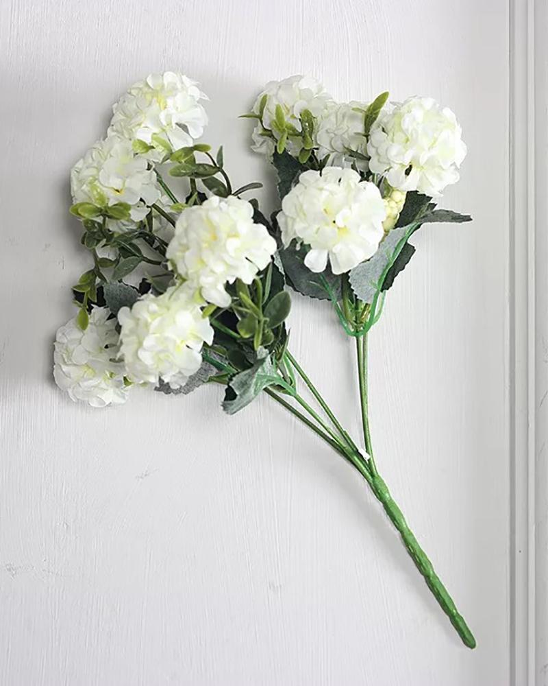 

Hydrangea Silk Flowers Heads Pack of 10 Full Hydrangea Flowers Artificial with Stems for Wedding Home Party Shop Baby Shower Decoration, White