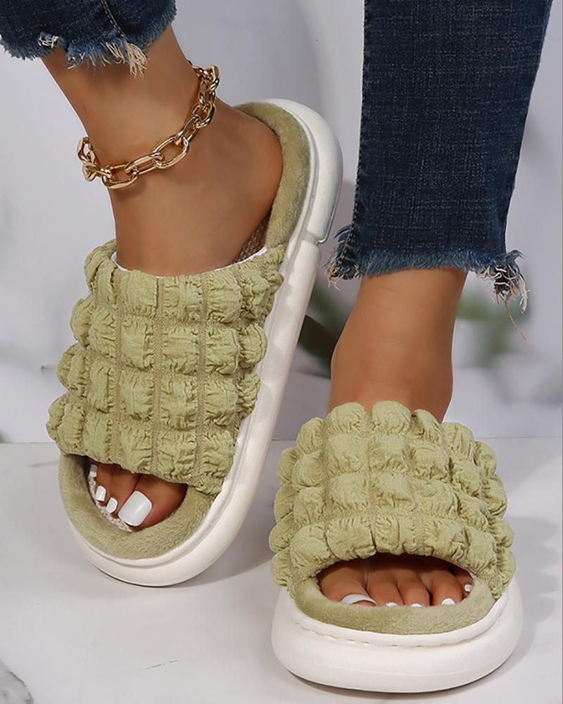 

One Strap Non Slip Slippers, Green