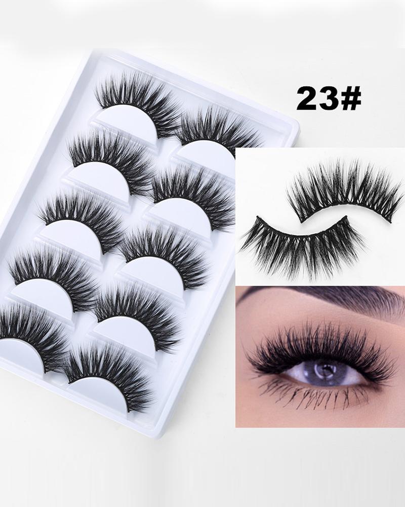 

5 Pairs 3D Natural Curly False Eyelashes, Style4