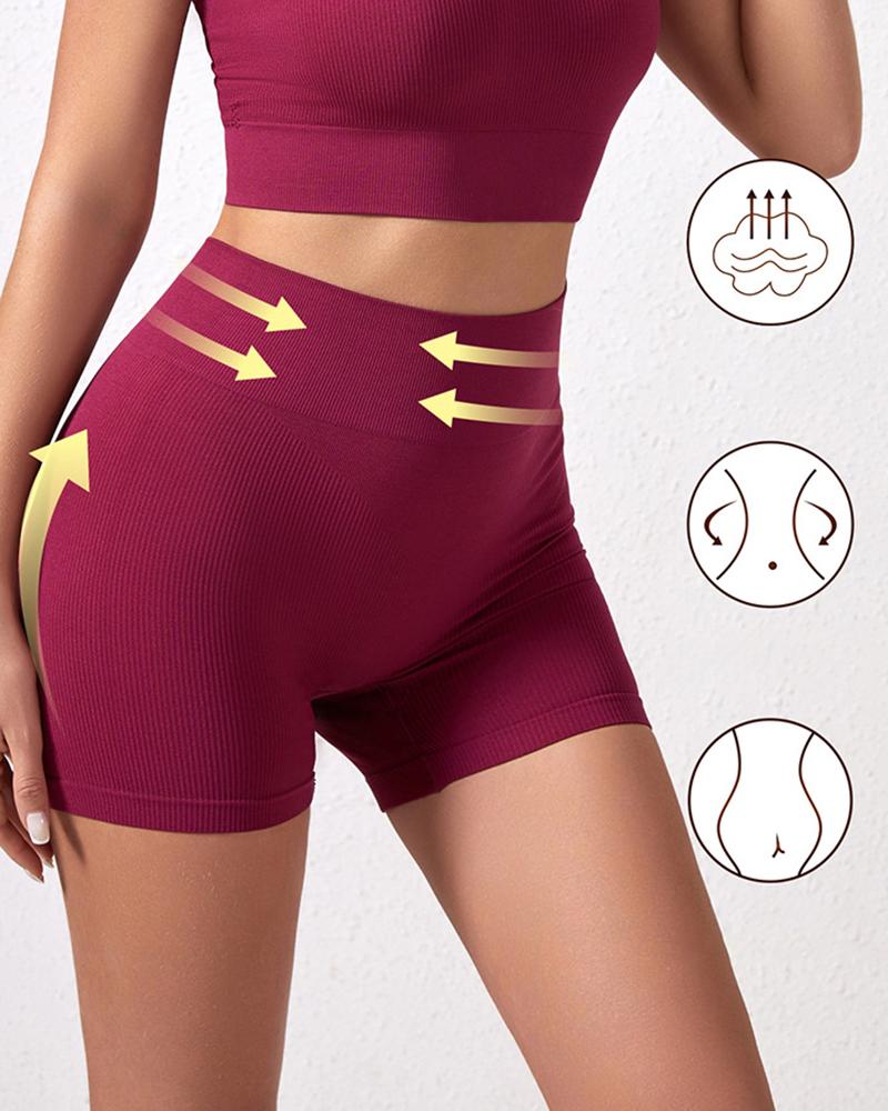 

Seamless High Waist Butt Lifting Tummy Control Shapewear, Wine red