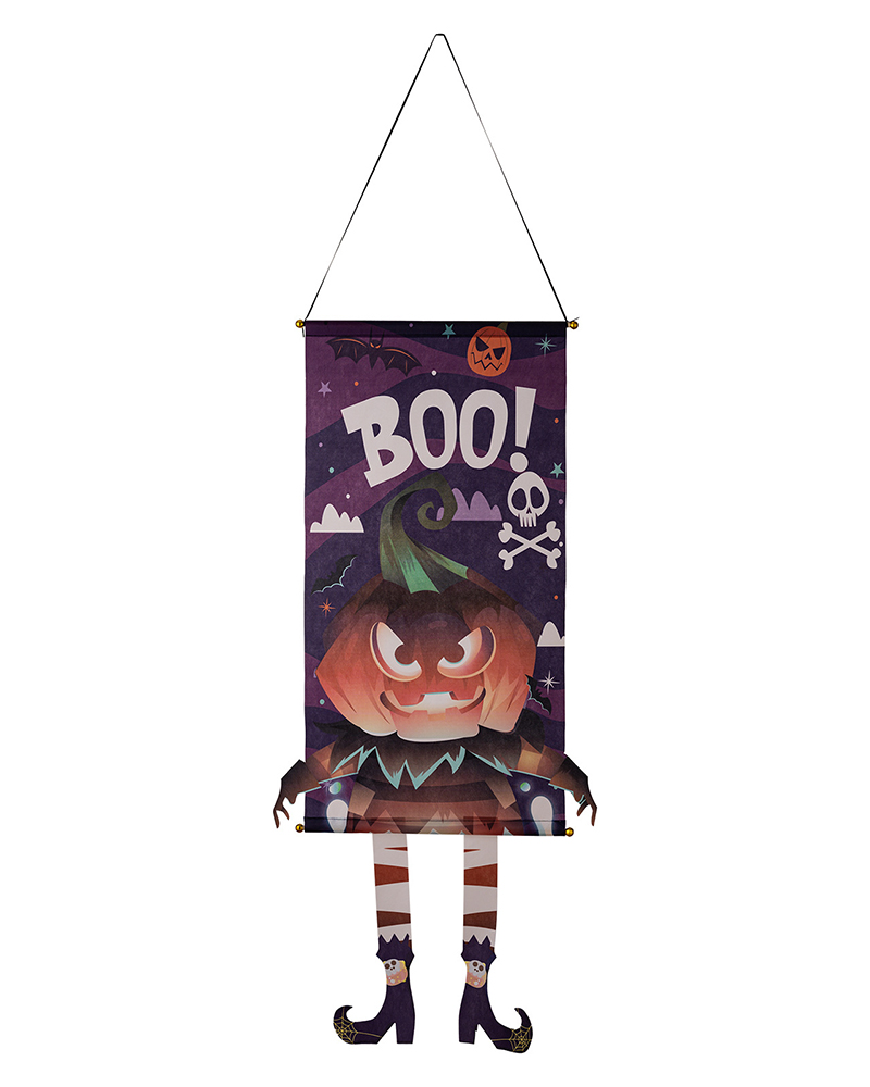 

1pc Halloween Cartoon Character Gnome Graphic Hanging Flag Front Door Decoration, Style5