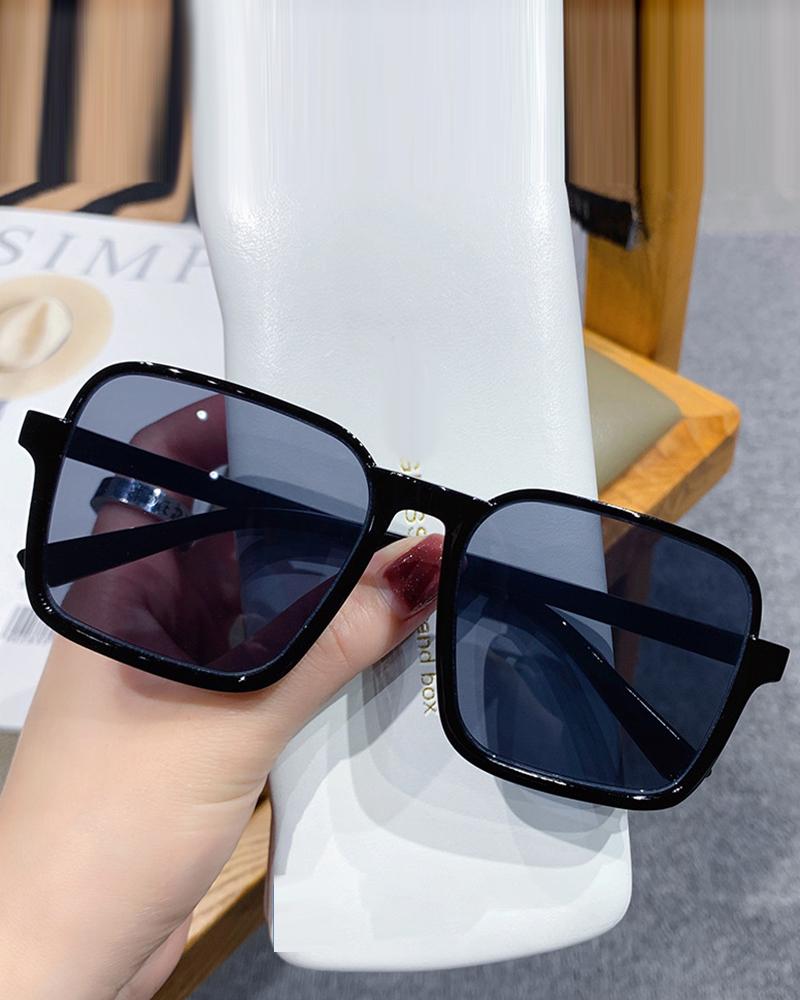 

1Pair Fashionable Big Square Frame Sunglasses, Black
