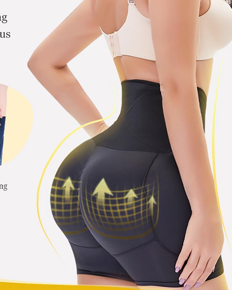 

Fake Back Body Shaper Big Butt Pad Seamless High Waist Control Brief Shapers Underwear, Black