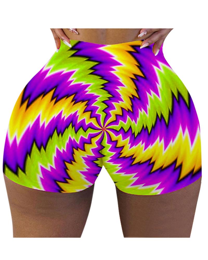

All Over Print Skinny Short Pants, Style3