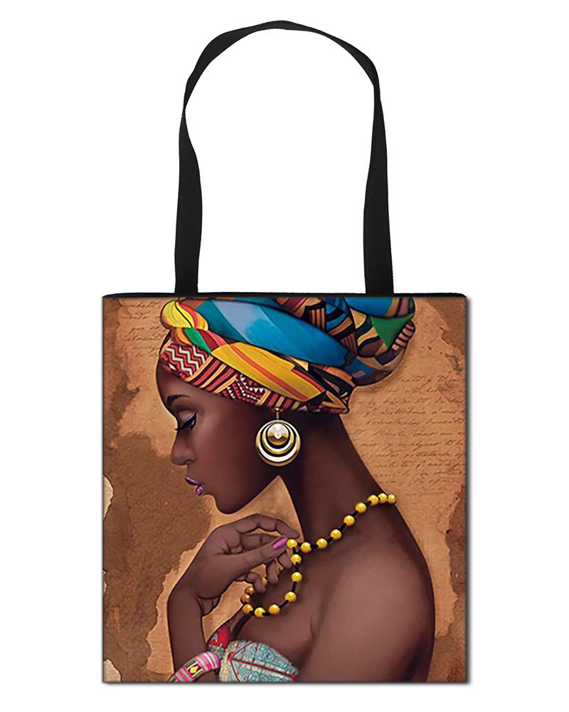 

Figure Print Large Capacity Shopper Bag, Style4