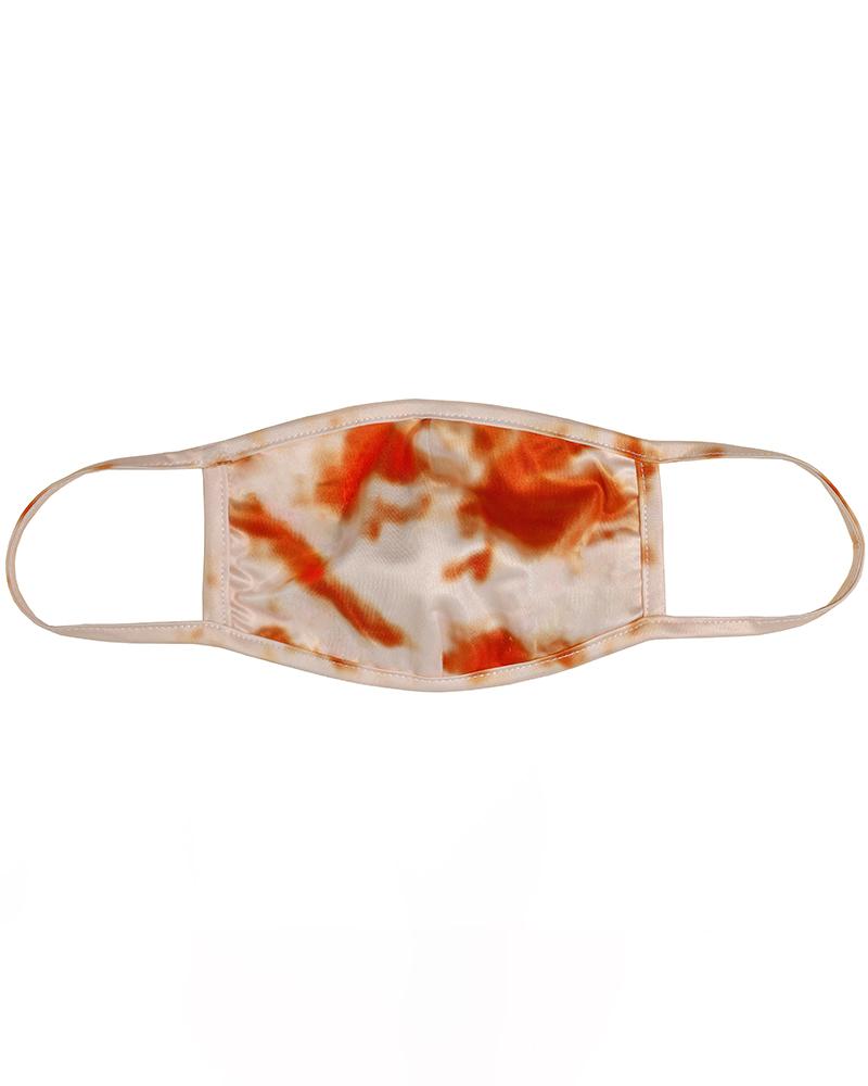 

Tie Dye / Starry Sky Print Colorblock Breathable Mouth Mask, Orange(earth)