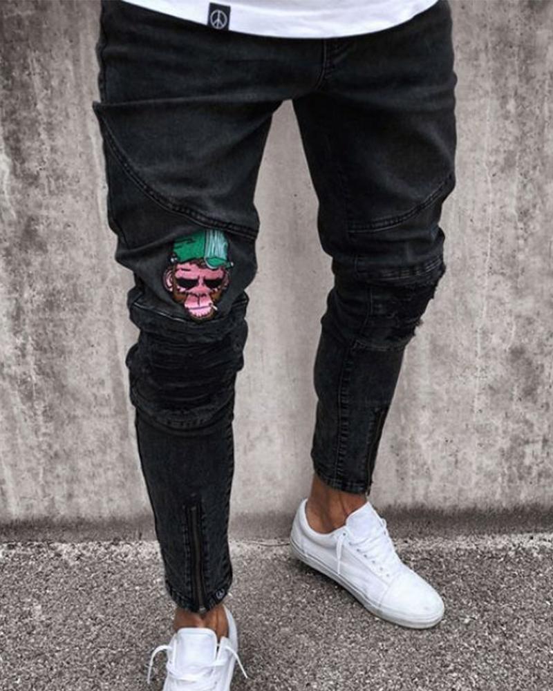 

Fashionable Washing Slim Hole Jeans, Style3