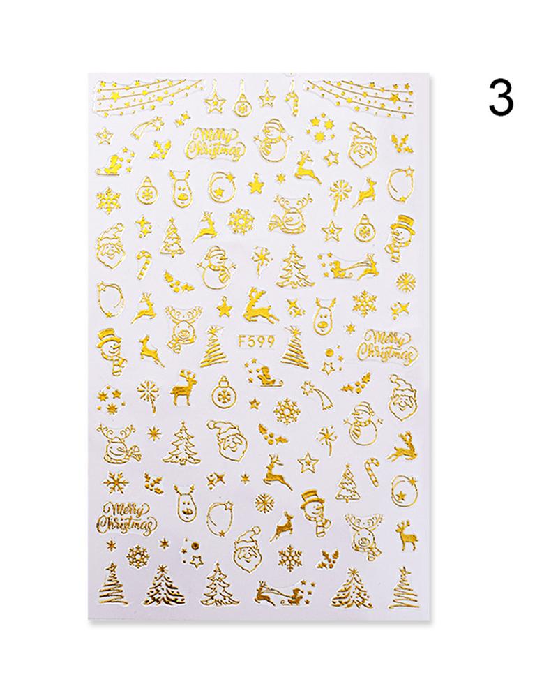 

1 Sheet Christmas Mixed Pattern Nail Art Sticker, Style7