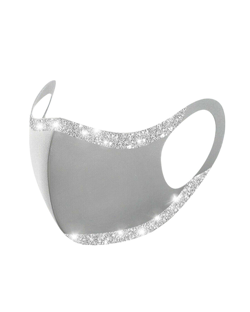 

Sequins Colorblock Breathable Face Mask, Style1