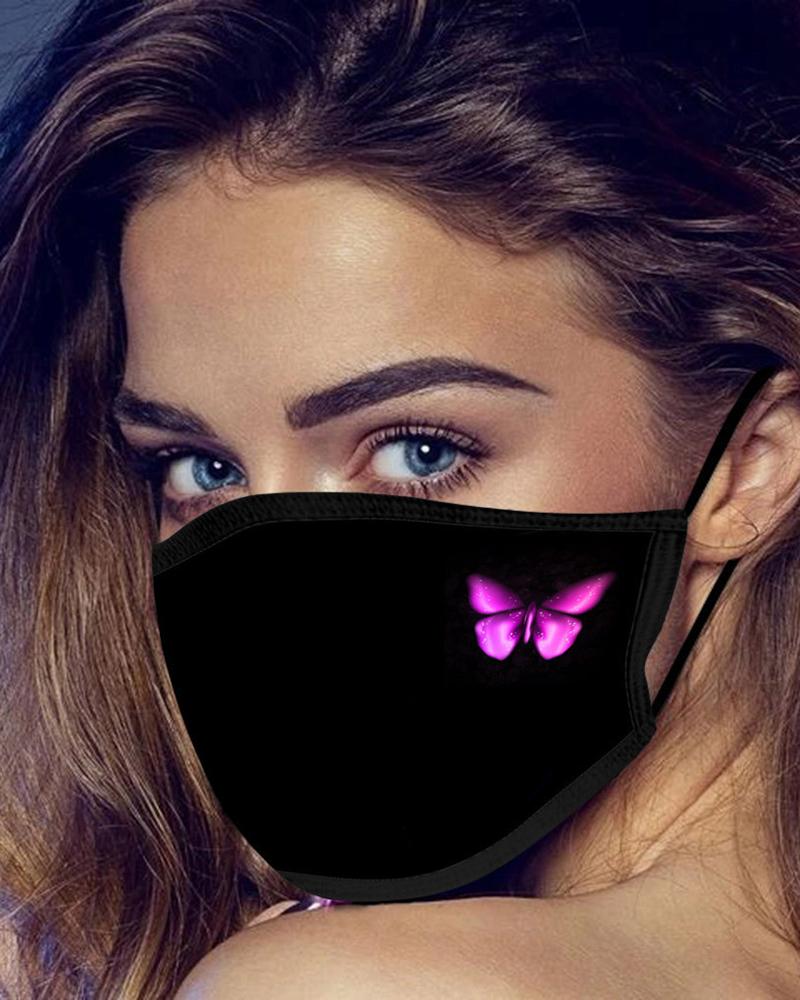 

5PCS/Set Randomly Dispatched Butterfly Print Breathable Face Mask(Colors Sent Randomly), Style1