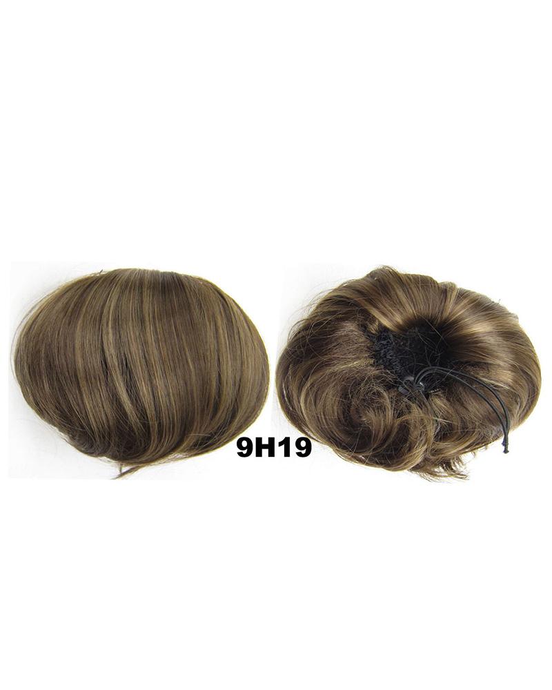 

Synthetic Fiber Hair Extension Chignon Donut Bun Wedding Bridal Wig Hairpiece, Style9