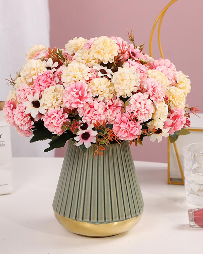

Artificial Hydrangea Mixed Flowers Silk Bouquet Wedding Party Home Decor, Pink