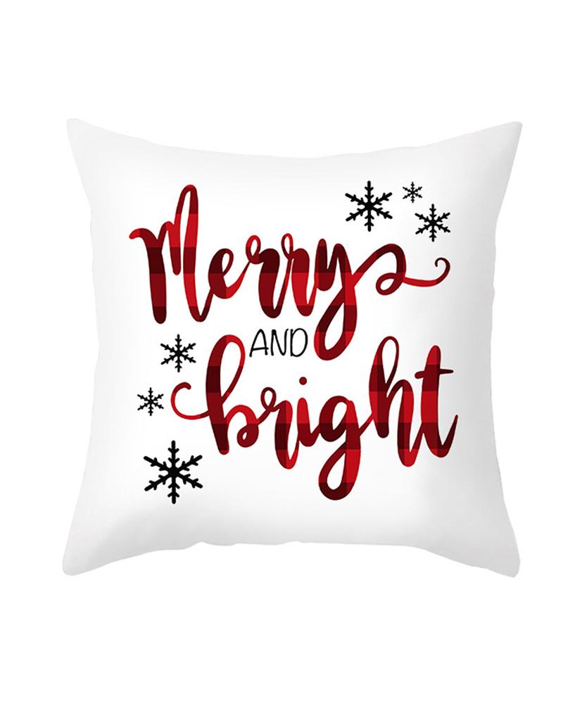 

Christmas Print Cushion Cover Without Filter, Style4