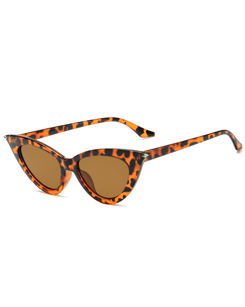 

1Pair Cat Eye Frame Vintage Sunglasses, Leopard