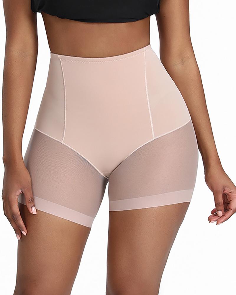 

Plus Size Slim Waist Flat Angle Buttock Lifting Body Shaping Shorts, Nude