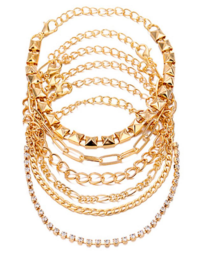 

Rivet Strap Chain Bracelet, Style1