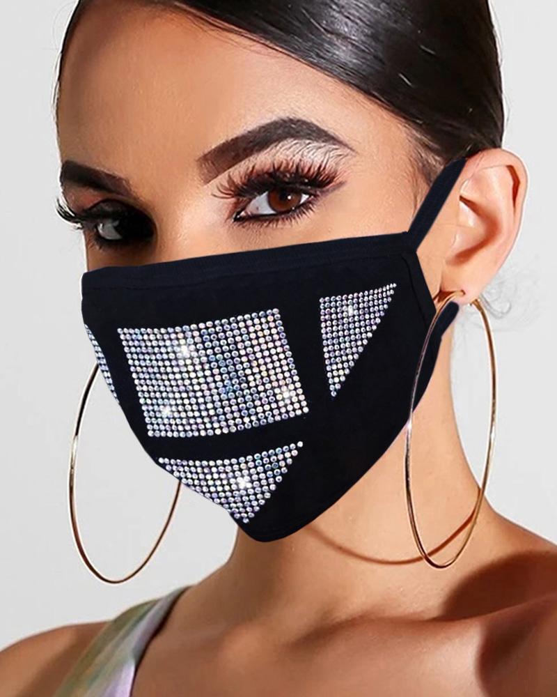 

Studded Glitter Breathable Mouth Mask Reusable, Style5