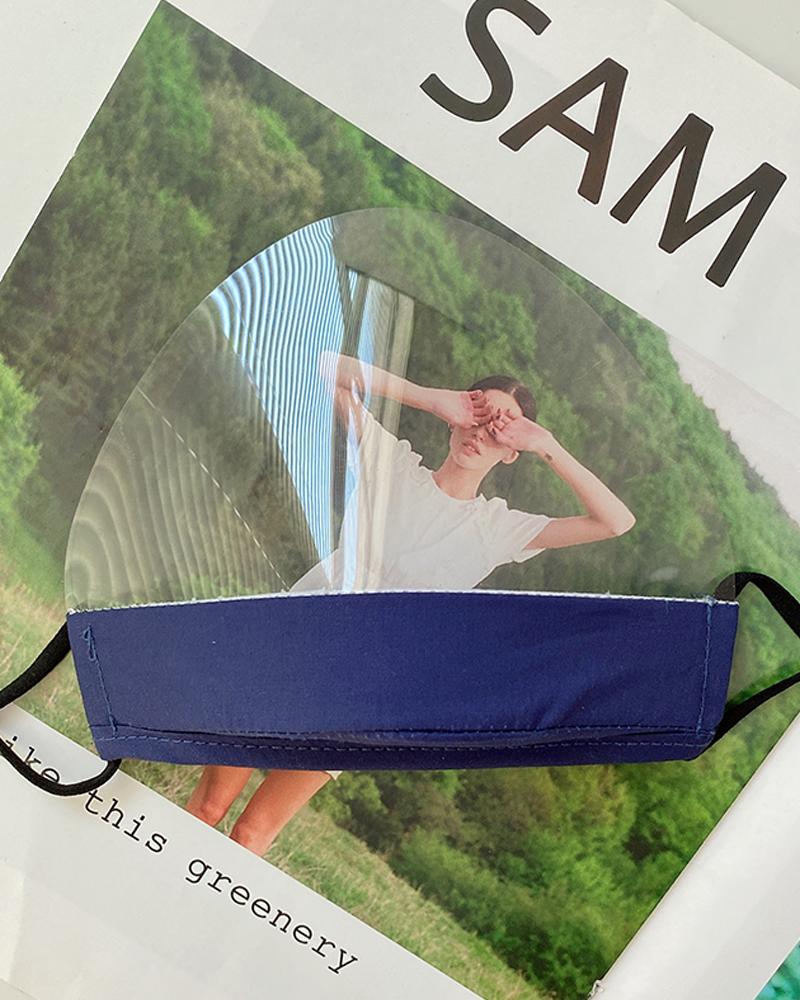 

Deaf-mute Visible Dust-proof Face Mask, Purplish blue